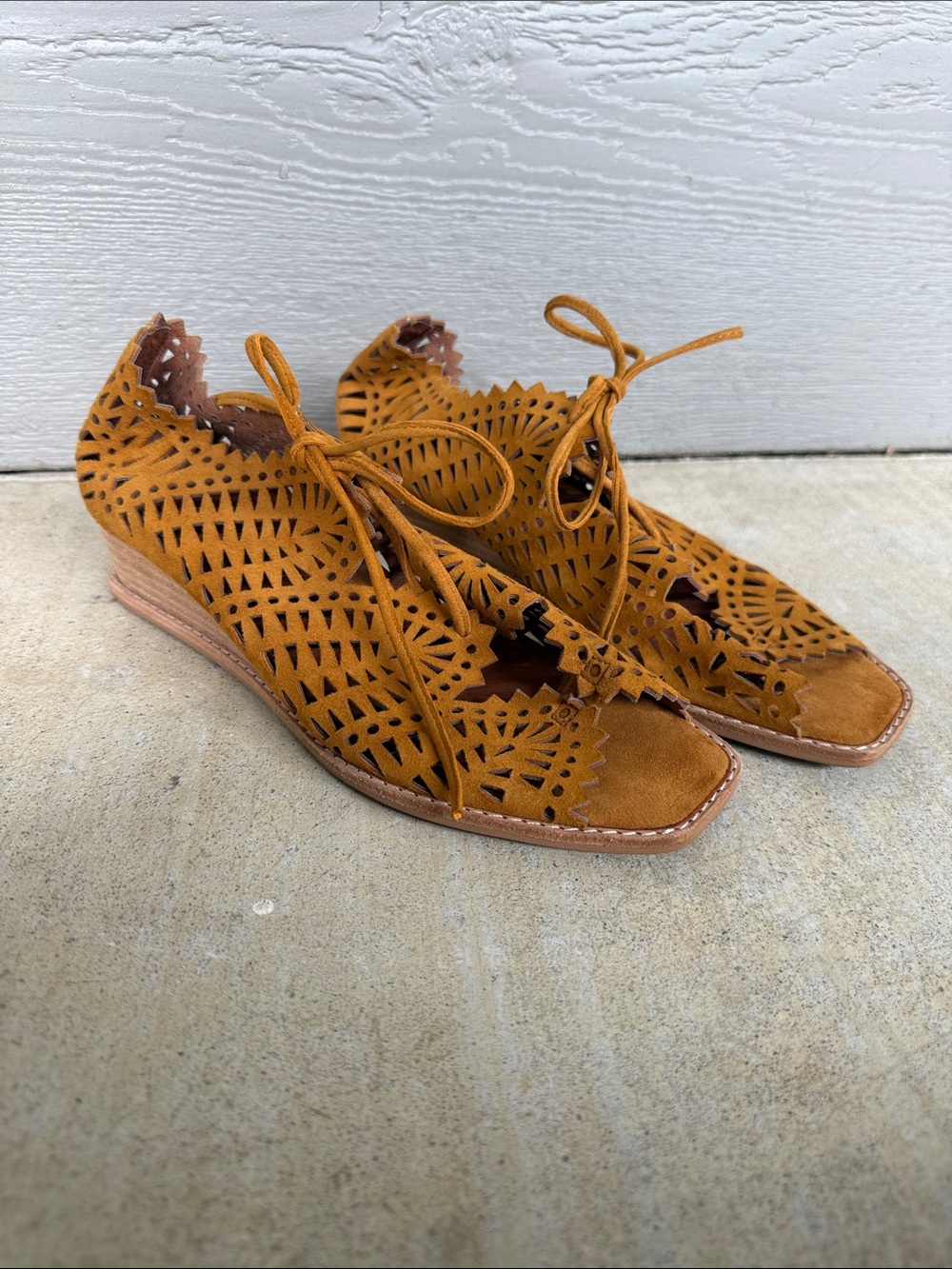 Jeffrey Campbell Espejo Suede Wedge Sandals